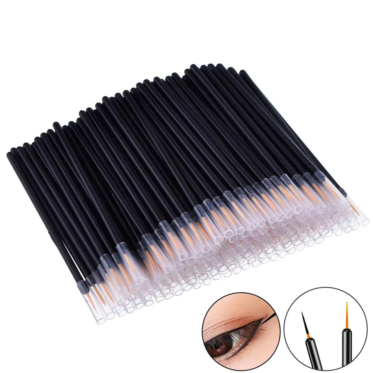 Eyeliner Applicators Lip Liner Brushes Disposable Makeup Tool,150 Pieces