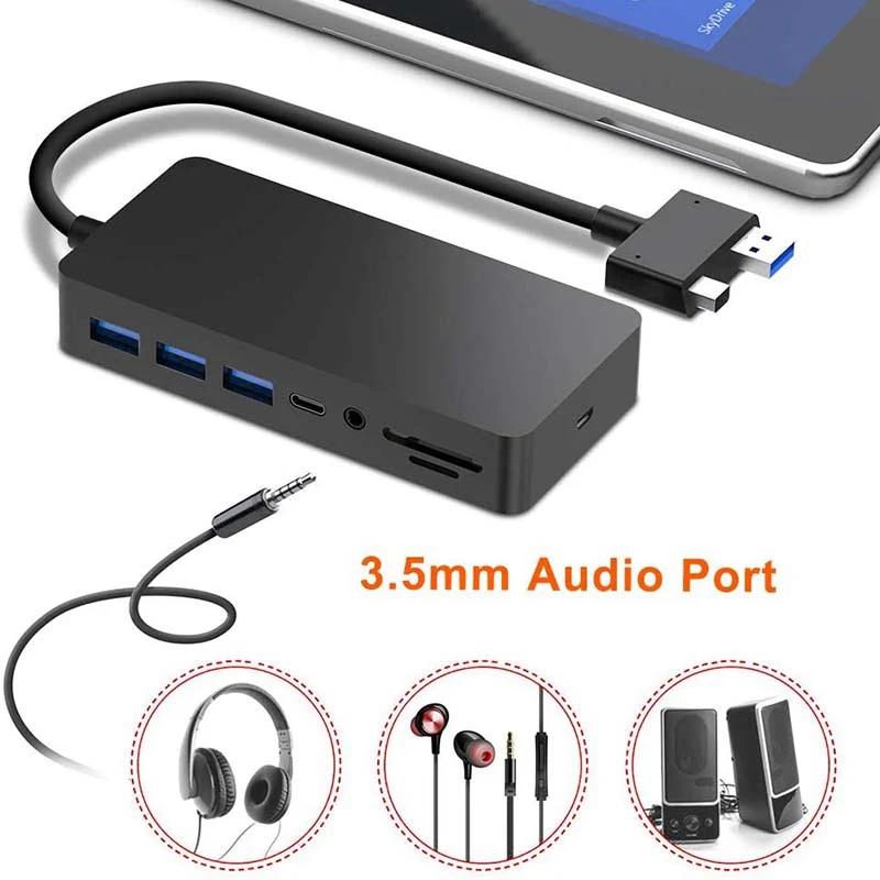 11 в 1 USB 3 0 концентратор док станция для Surface Pro с 4K Hdmi/Dp/Vga 5 o гигабитный Ethernet адаптер