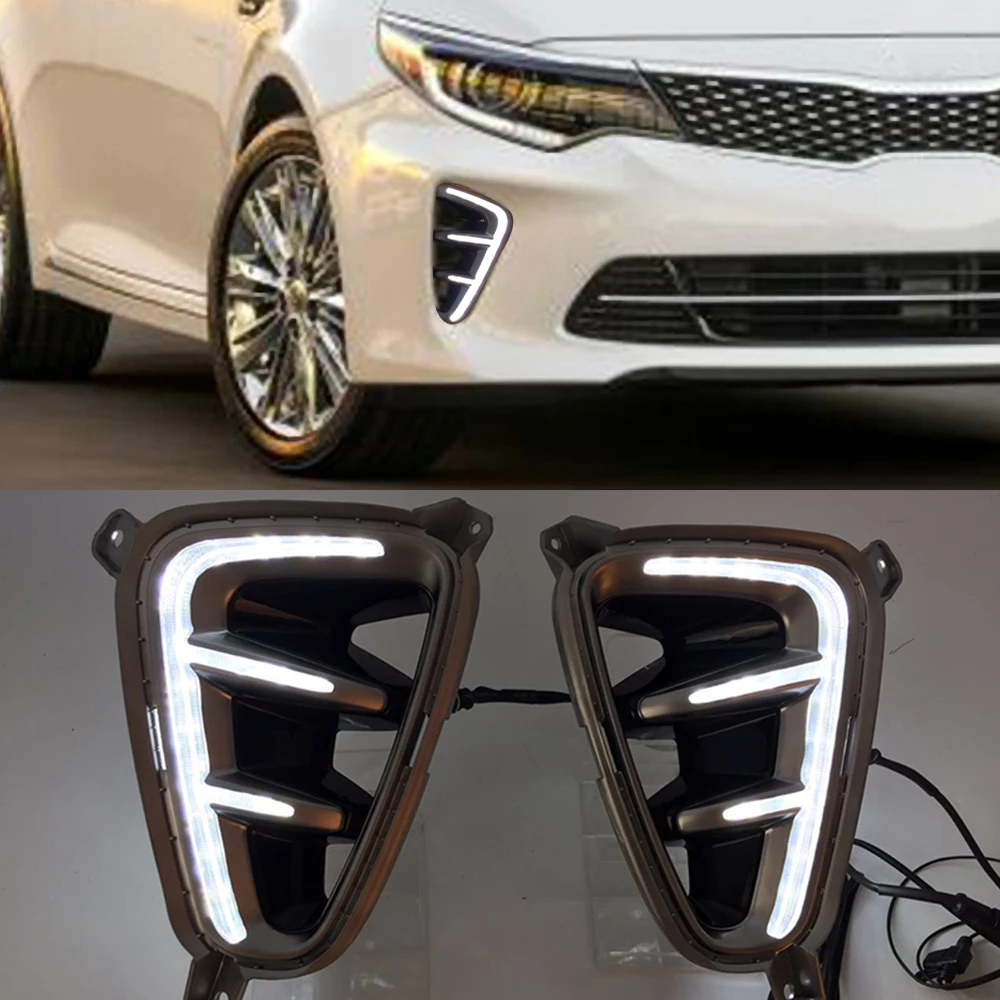 Автомобильная проблесковая 2 шт. для Kia Оптима K5 2016 2017 светодиодный DRL Габаритные