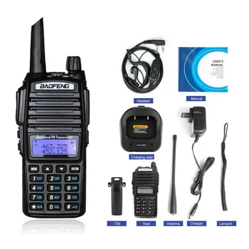 

9pcs/Set Two Way Radio PVC Metal Walkie Talkie 7.4V Backlit LCD Display US Plug