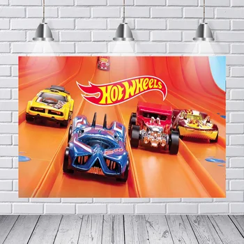

Photo Backdrop Hot Wheels Beautiful Colorful Toy Cars Party Personalized DIY Custom Photo Studio Background Backdrop Vinyl