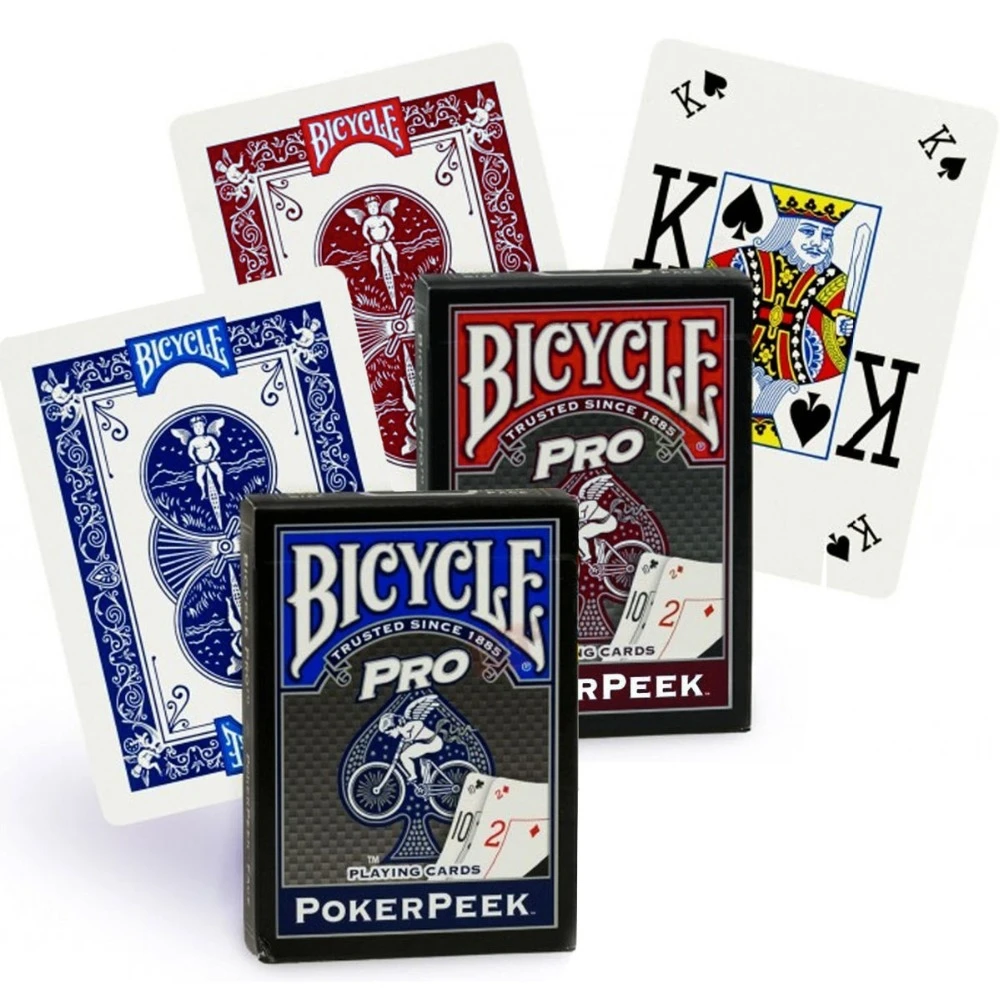 Bicycle Pro Poker Peek Index Playing Cards Blue/Red Deck Poker Size USPCC  Magic Cards New Sealed Magic Tricks Props for Magician|Card Games| -  AliExpress