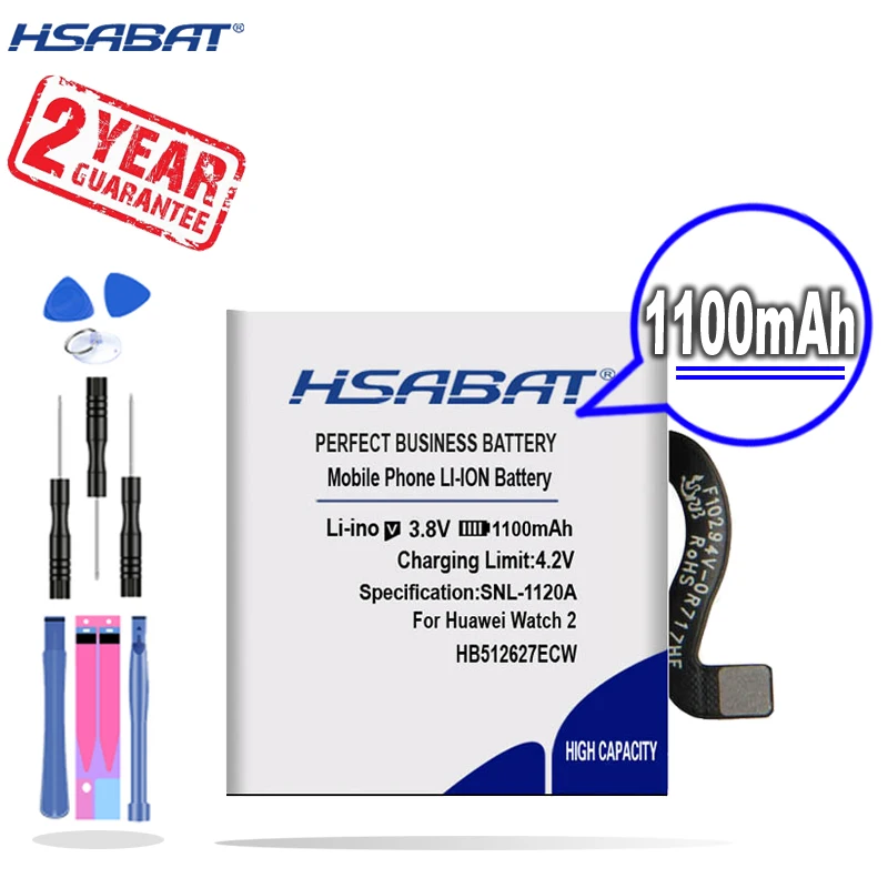 Новые поступления [HSABAT] 1100 мА/ч HB512627ECW батарея для HUAWEI часы GT 2 LEO-B09 Watch2 Pro 4G EO-DLXXU Porsche