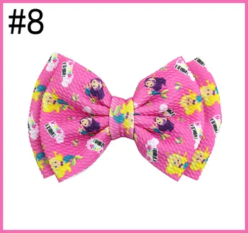 

free shipping 50pcs 6'' Double Layer Hair Clips liverpool fabric unicorn Hair Bows Barrette For Women DIY Girls Hair Accessories