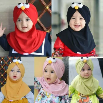 

Baby Girl Cute Sweet Cartoon Hats Kids Toddler Fashion Muslim Headscarf Children's Caps