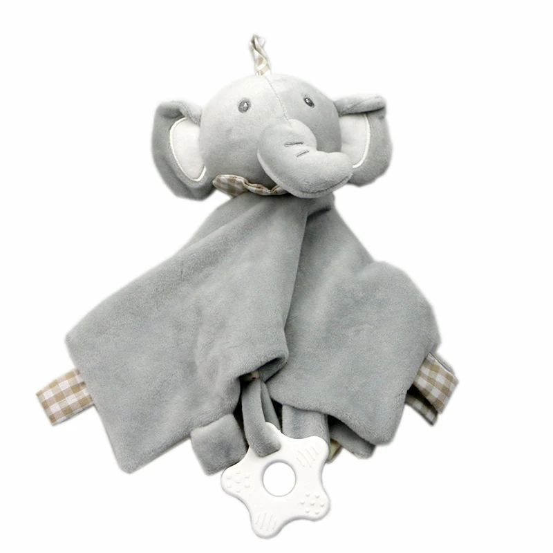 Детские плюшевые игрушки, успокаивающее полотенце, мультяшный медведь, кролики, успокаивающие куклы для новорожденных, мягкие удобные полотенца, спальные игрушки - Цвет: TH044-elephant