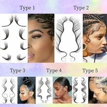 Baby Hair Tattoo Sticker Slayed Edges Hairstyles Tattoo Edge Hairline Sticker