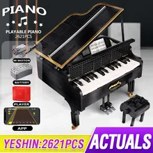 APP Programmierung Fernbedienung Die Hohe-Tech 21323 Playble Grand Piano Set Bausteine Ziegel Kinder Weihnachten Geschenke Spielzeug