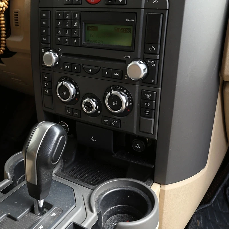 Per Land Rover Discovery 3 2004 2005 2006 2007 2008 2009 Auto Chrome Volume e Aria Condizionata Manopole Trim Per Land Rover Discovery 3 2004 2005 2006 2007 2008 2009 Auto Chrome Volume e Aria Condizionata Manopole Trim