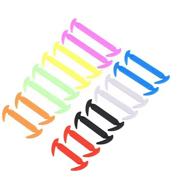 

Wholesale 16pcs/set Free Tying Silicone Shoelace Adult Lazy Elastic No Tie Shoelaces Easy Shoe Laces