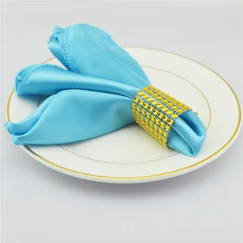 

30pcs Square 50cm Satin Napkins Handkerchief Table Dinner Christmas Napkin Wedding Birthday Party Decor Tea Napkin Home Supplies