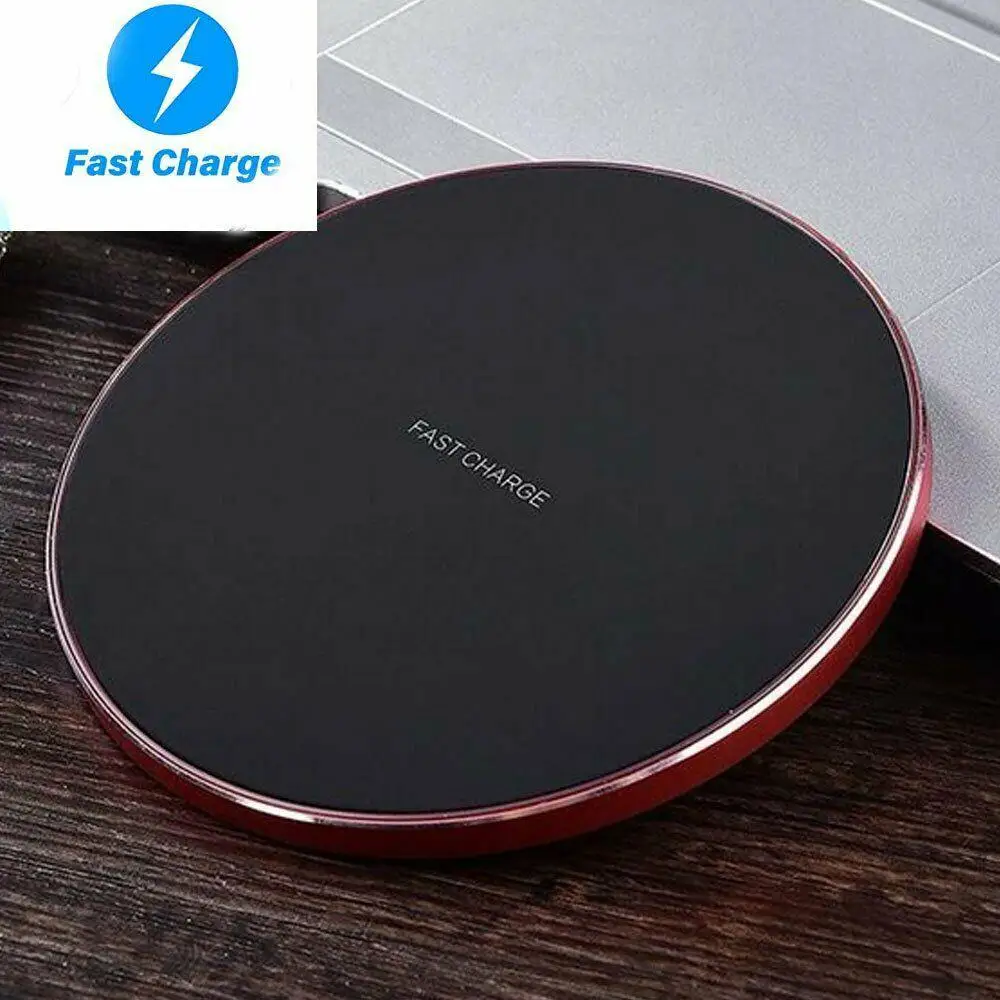 

Luxury Qi 10W Fast Wireless Charger for Iphone Samsung Galaxy S10 Plus S9 S8 S7 Note 9 8 LG Huawei Free Shipping
