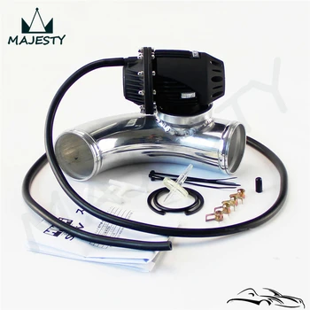 

SQV Blow Off Valve BOV III 3+2" 50mm 90 degree Flange Pipe + BK vacuum Hose kit BLACK