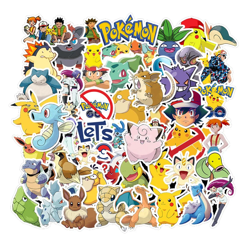 Наклейки Takara tomy Pokemons для багажа скейтборда телефона ноутбука мотоцикла