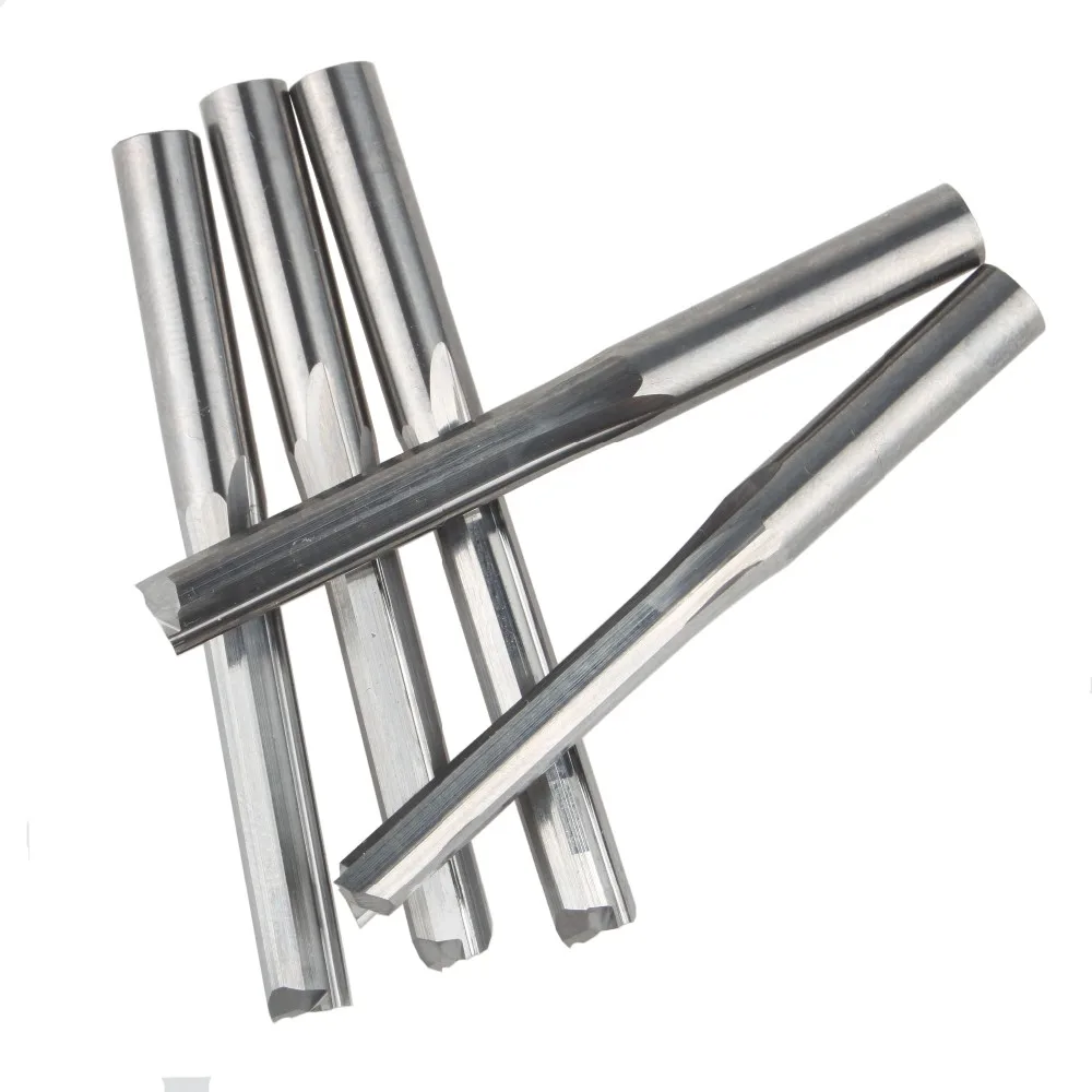 

5Pcs 6x42mm Two Flutes Straight Slot End Mill CNC Two Dimension Cutting Tools Router Bit