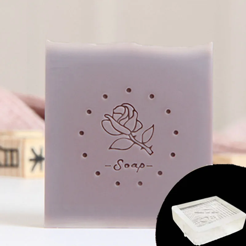 Acrylic Flower Rose Resin Chapter, DIY Handmade Natural Soap Making, Clear Stamp, Mini Patterns Sealing Wax Tools