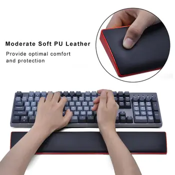 

Ergonomic Hand Support Wrist Pad PU Leather Keyboard Wrist Rest Gamer Handguard Comfort Raised Platform for PC Laptop Computer