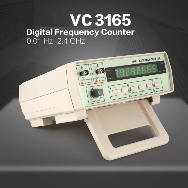 

Dreamburgh Frequency Meter Counter Cymometer Antenna Analyzer Radio Original VC3165 0.01-2.4GHz RF Meter Professional Tester