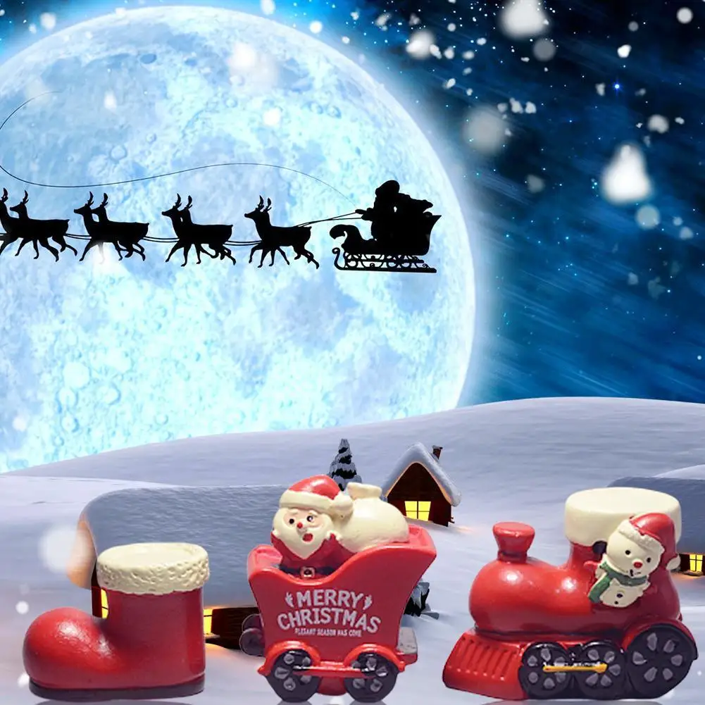 

Wooden Christmas Train Painted Santa/bear Xmas Kid Toys Gift Ornament Christmas Pendant Decoration