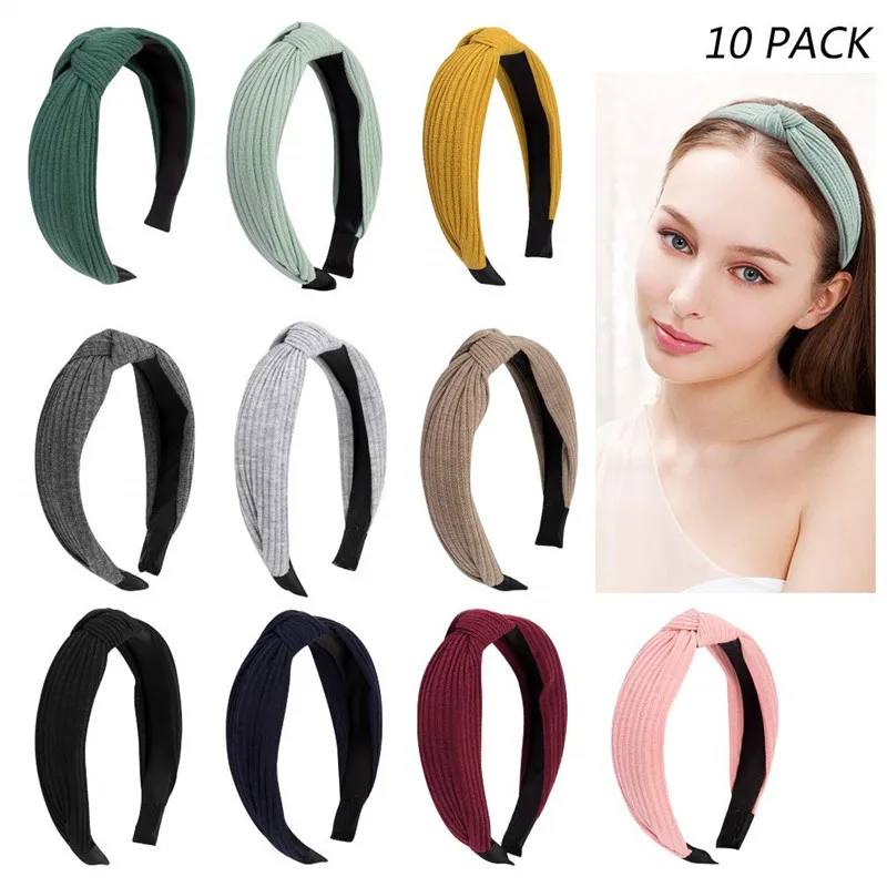 Hoop Headband Hair Accessories Knot Cross Fashion Fabric Hairband Bands Tie Chic 