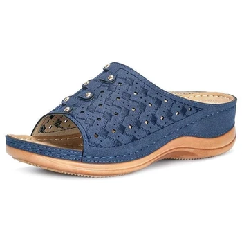 

NEW Orthopedic Toe Sandals Women Casual Hollow out Sandals Solid Color Thick Bottom Slippers