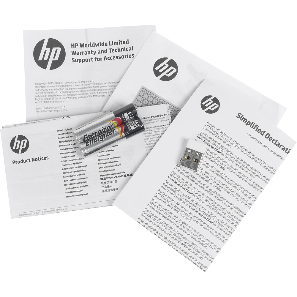 Клавиатура HP Pavilion 600 белый USB беспроводная slim