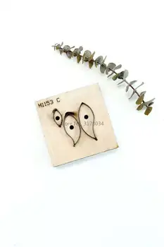 

1set Stacked leaf shape earring Die Cut layer leaf leather earring Leather Die steel Punch For Diy leather crafts 20/40/55mm