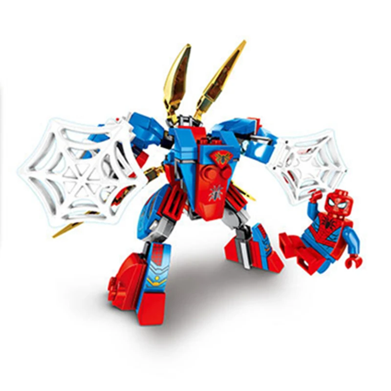 Super-Hero-Iron-Man-Spiderman-Captain-America-Hulkbuster-robot-Marvel-Fighter-Building-Blocks-Bricks-Movie-DC (2)