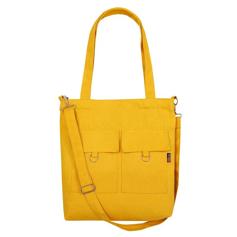 Летние новые стильные большие холщовые сумки для учащихся одноцветные универсальные сумки на плечо для рук в настоящее время доступны сумки на плечо