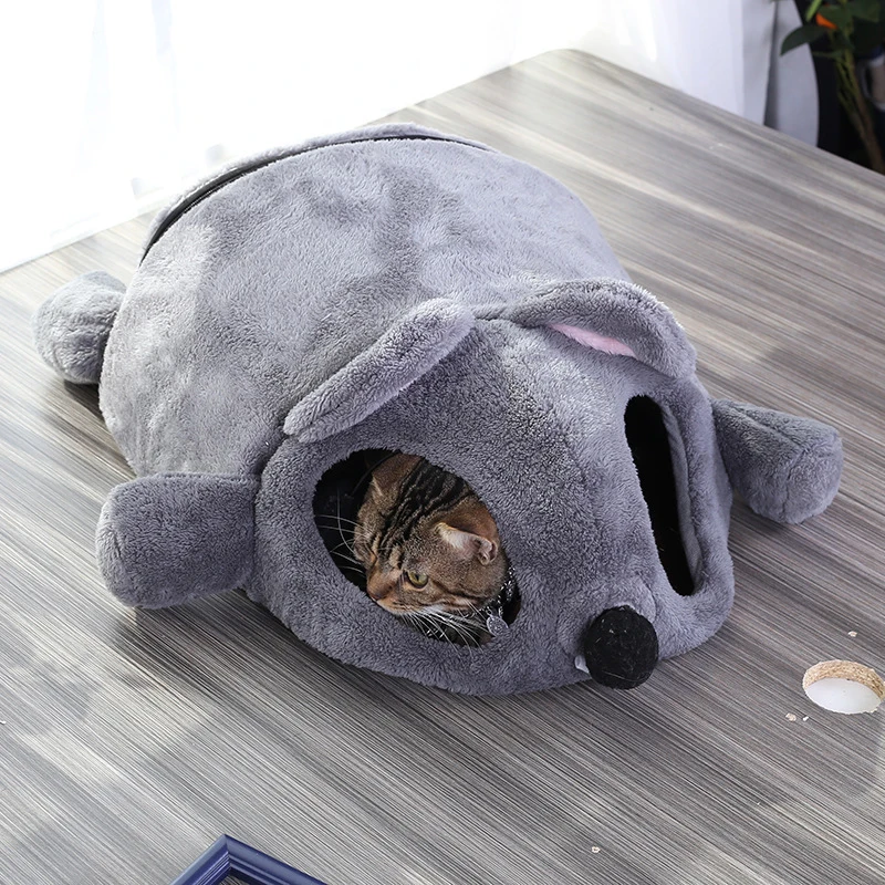Funny Mouse Autumn Winter Pet Sofa Dog Bed Warm Cat House Sofas Cartoon Nest Tunnel Windproof Cama Perro | Дом и сад