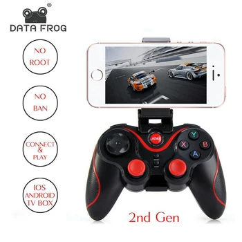 

DATA FROG Wireless Joystick Bluetooth Gamepad Game Controller Support Official App For iphone /Android Smart Phone/TV Box/PC/PS3