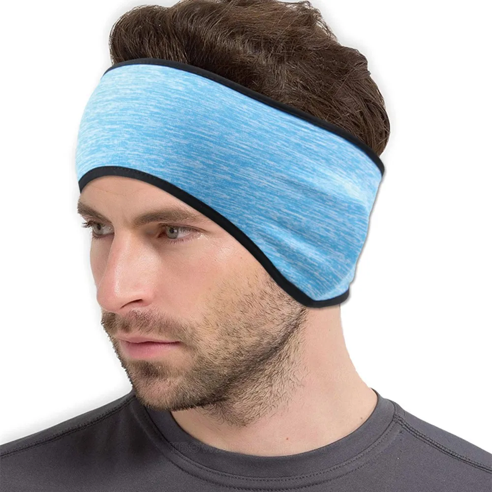 Windproof Headband Sports,Fleece Warm Yoga Hair Band,Sports Gym Sweatband Running Headband,Ear Protection Sport Headband Men