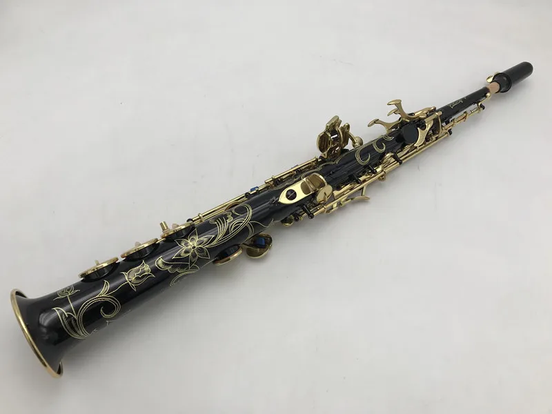 Soprano Saxophone S901black Paint High Quality Straight B Flat Sax