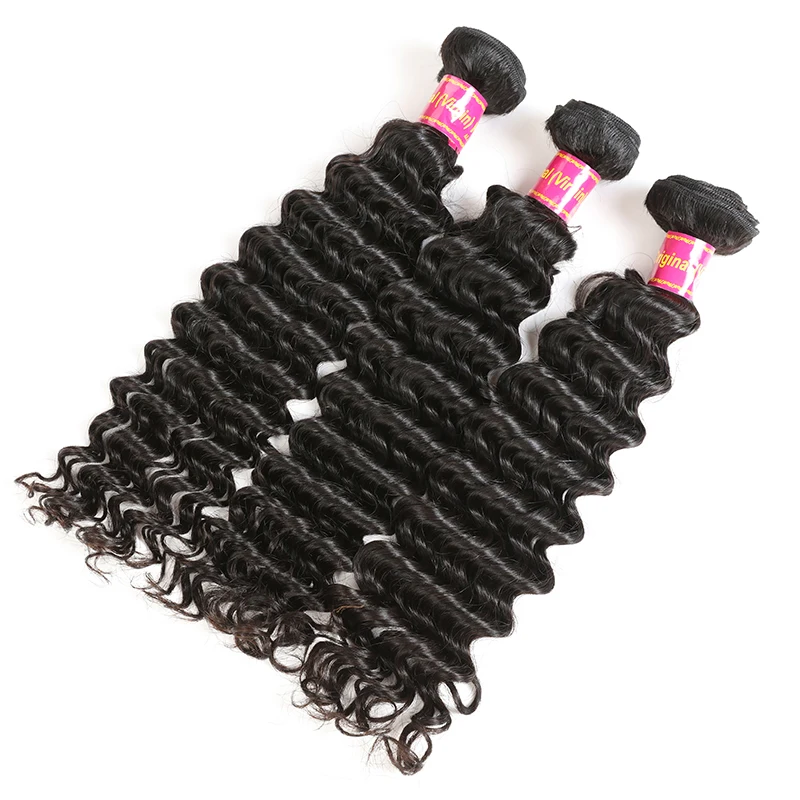 Волнистые бразильские натуральные человеческие волосы Ali Queen Hair 3/4 шт. пряди с