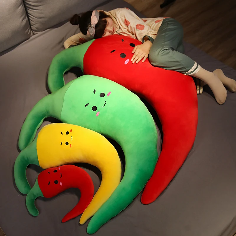 40/65/90cm Cartoon Simulation Chili Plush Toy Cute Stuffed Hot Pepper Doll Big Soft Plant Pillow Bed Sofa Cushion Room Decor 5 40/65/90cm Cartoon Simulation Chili Plush Toy Cute Stuffed Hot Pepper Doll Big Soft Plant Pillow Bed Sofa Cushion Room Decor 5