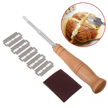 1 набор для выпечки изогнутое тесто резак для хлеба 5 шт. сменные лезвия Западный багет резка французский тост бублик резак инструменты