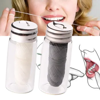 

30m Eco-Friendly Dental Flosser Oral Hygiene Teeth Cleaning Wax Mint Flavored Bamboo Dental Floss Spool Toothpick Teeth Flosser
