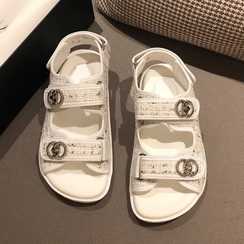 

2020 women's platform sandals shoes women summer Comfortable sandals women flat High-quality luxury brand size 35-40