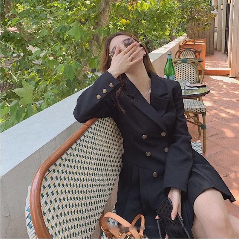 sexy black blazer dress