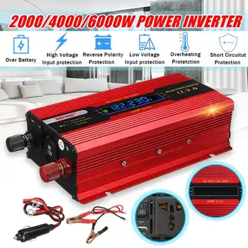 

Solar Inverter DC 12V to AC 220V 6000W/4000W/2000W Pe ak Power Inverter Voltage Transformer Convertor Transformer + LCD Display