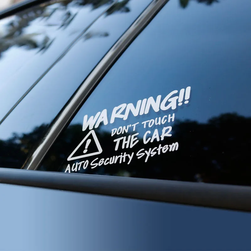 Noizzy Auto Security System Warning Don't Touch My Car Sticker Decal Vinyl Prisma White Charm Side Rear Window Decor Accessories |