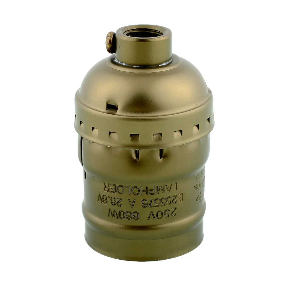 Винтаж Edison E26/E27 лампы Алюминий База держатель лампы без переключатель 250V 4A