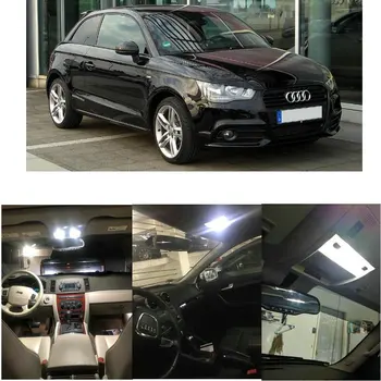 

8x LED interior lighting complete set For Audi A1 8X trunk glove box make-up mirror lighting error free