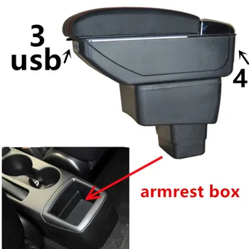 

For mazda2 Demio mod sckatic armrest box central Store content box with cup holder ashtray USB cx 3 armrests box cx3