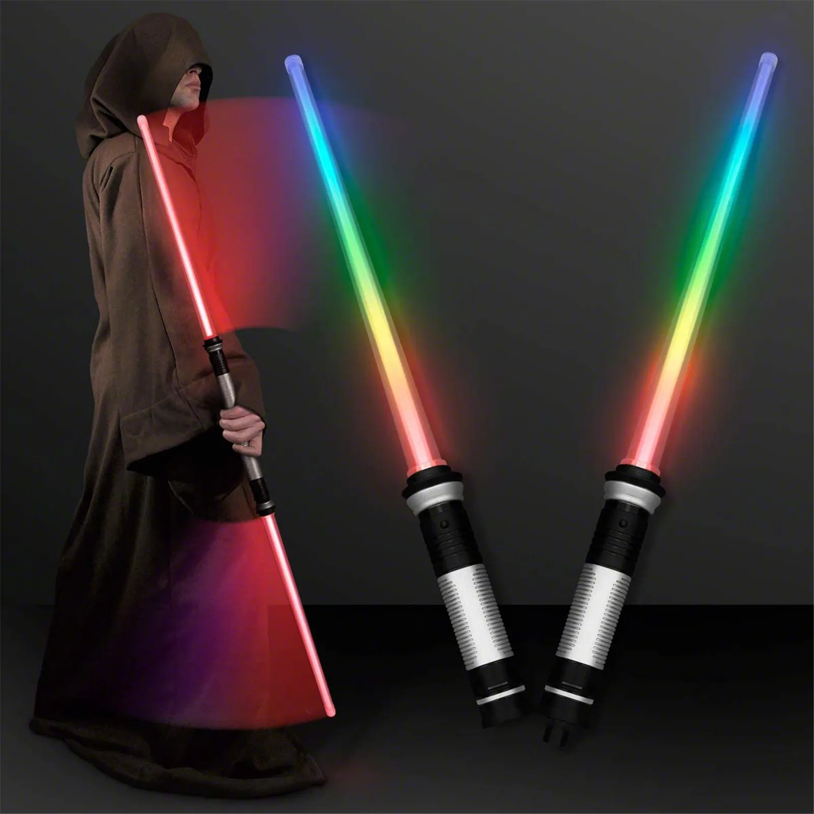 2pcs Lightsaber Toys For Children Saber Oyuncak Luminous Jedi Sabre Laser Sword Light Up Led Flashing Lightstick Glow In Dark | Игрушки и