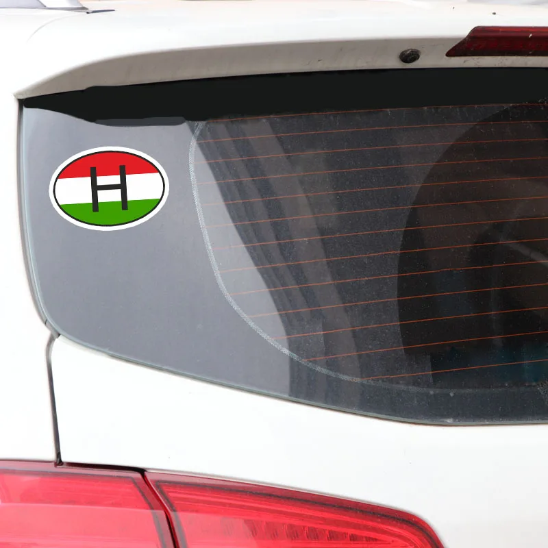 YJZT 16 см * 10 7 Овальный флаг страны Венгрии код наклейка на автомобиль Переводные