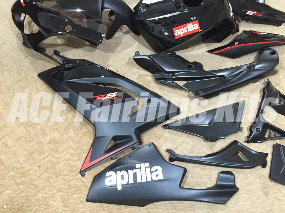 ABS литья под давлением обтекатель комплект подходит для Aprilia RS125 06 07 08 09 10 11 RS4 RSV 125 2006-2011 Обтекатели на заказ черный