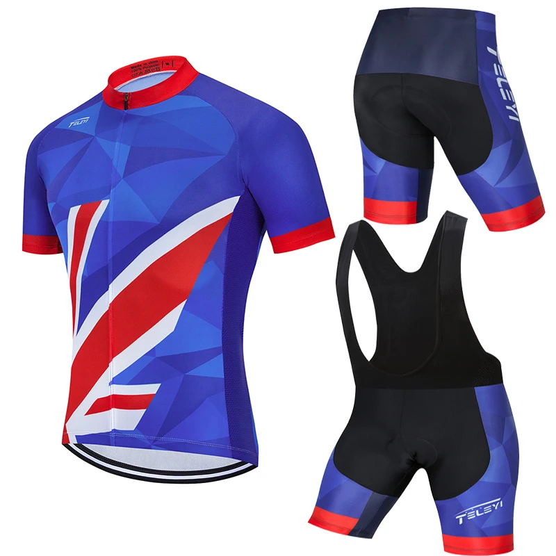 TELEYI летняя велосипедная Джерси с коротким рукавом набор одежда ropa Ciclismo uniformes Maillot