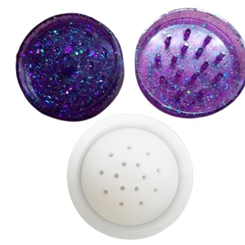 

Crystal Epoxy Resin Mold Tobacco Grinder Leaf Herbal Herb Smoke Spice Crusher Silicone Mould DIY Crafts Making Tools