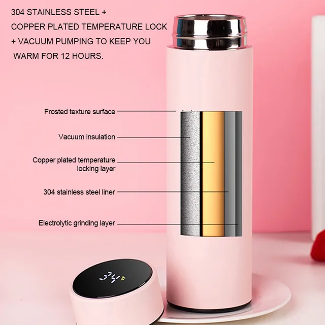 Smart Thermal Bottle Stainless Steel Thermos Water Bottle For Children Vacuum Flasks Keeps Cold Insulation Cup Tea Fruit Cup 4
